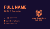 Orange Geometric Fox Business Card Image Preview