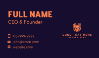 Orange Geometric Fox Business Card Preview