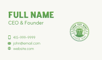 Eco Leaf Trash Business Card Preview