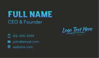 Neon Paint Wordmark Business Card Design