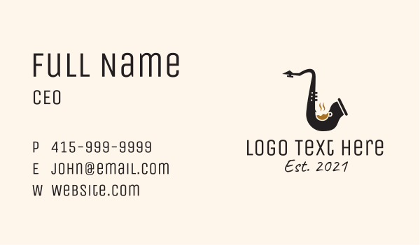 Music Saxophone Cafe Business Card Design Image Preview