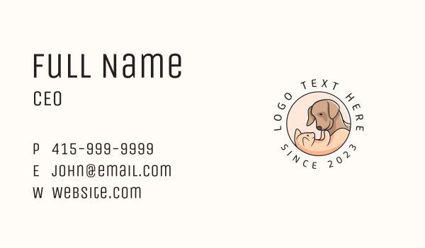 Pet Kitten Dog Animal Business Card Design Image Preview