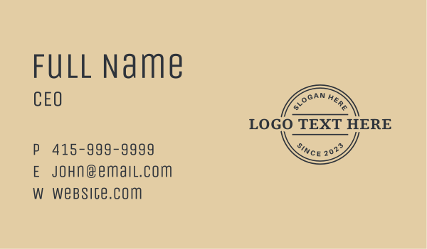 Circle Generic Company Business Card Design Image Preview