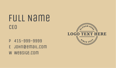 Circle Generic Company Business Card Image Preview