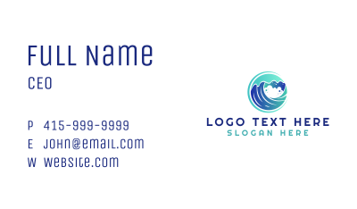 Wave Beach Surf Business Card Image Preview
