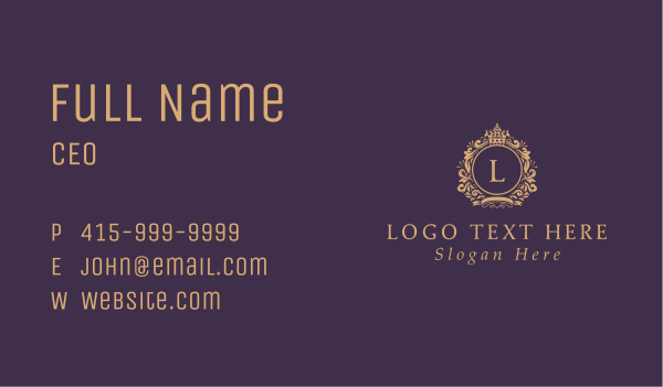 Gold Expensive Boutique Lettermark Business Card Design Image Preview