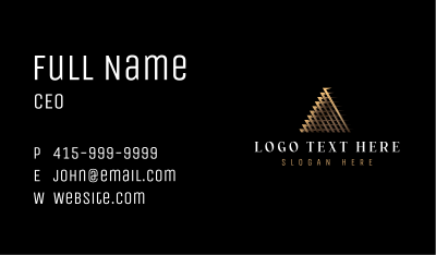 Luxury Finance Pyramid Business Card Image Preview