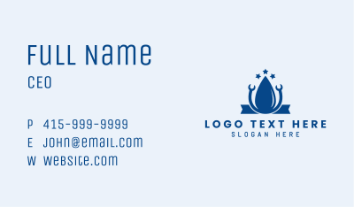Water Droplet Wrench Business Card Image Preview