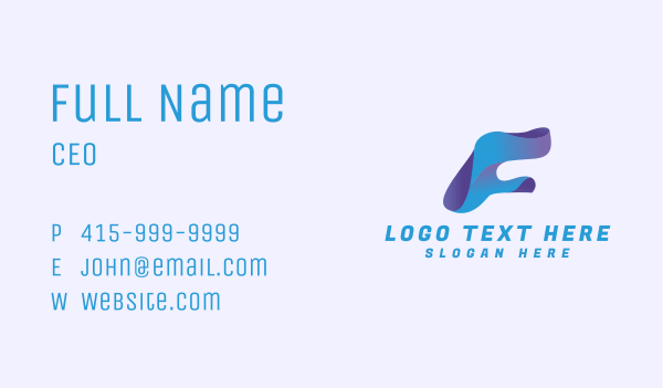 Business Tech Letter F Business Card Design Image Preview