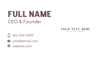 Elegant Style Wordmark Business Card Image Preview