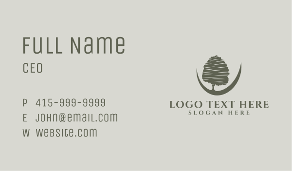 Eco Nature Tree Business Card Design Image Preview