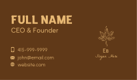 Dry Fall Leaf  Business Card Image Preview