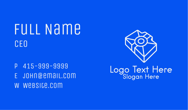 White Isometric Digicam  Business Card Design Image Preview