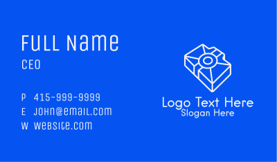White Isometric Digicam  Business Card Image Preview
