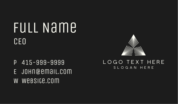Industrial Geometric Pyramid Business Card Design Image Preview