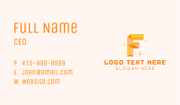 Shiny Gem Letter F Business Card Image Preview