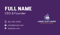 Unicorn Gaming Streamer Business Card Preview