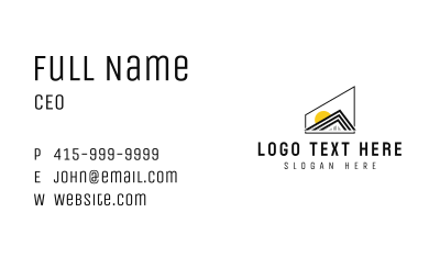 Roof Architecture Home Business Card Image Preview