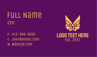 Golden Amulet Wings  Business Card Image Preview