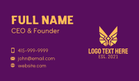 Golden Amulet Wings  Business Card Image Preview