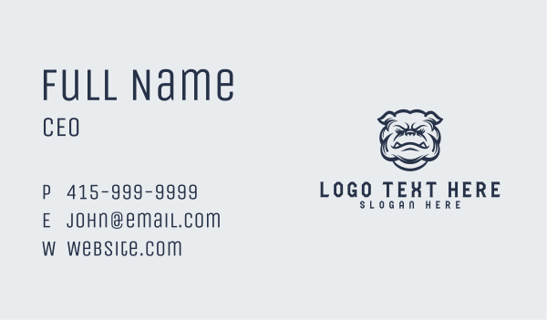 Tough Bulldog Game Clan Business Card Design Image Preview