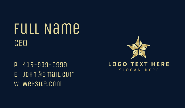 Advertising Media Star Business Card Design Image Preview