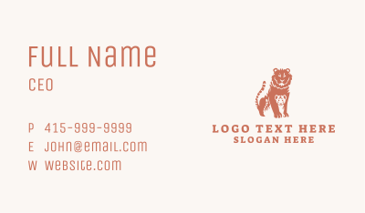Wildlife Tiger & Cub Business Card