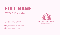 Pink Lotus Meditation  Business Card Image Preview