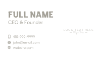 Minimalist Fashion Wordmark Business Card Image Preview