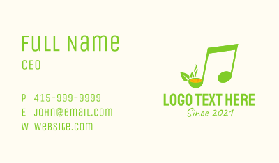 Green Soup Note  Business Card