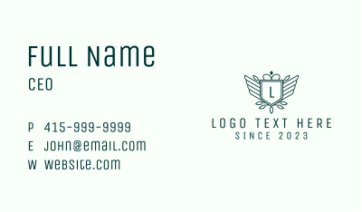 Crown Regal Crest Letter Business Card Image Preview