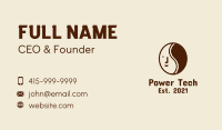 Coffee Bean Face  Business Card Image Preview