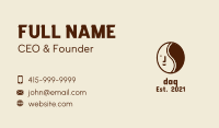 Coffee Bean Face  Business Card Image Preview
