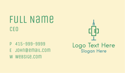 Medical Syringe Tool Business Card Image Preview