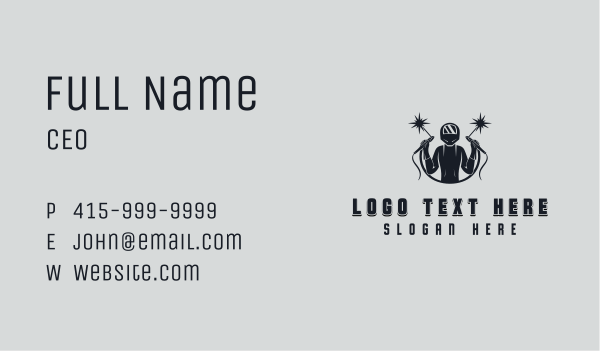 Steelworks Welder Repair Business Card Design Image Preview