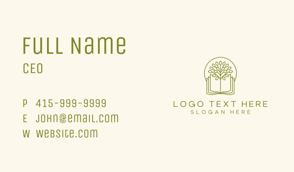 Book Tree Education Business Card Design Image Preview