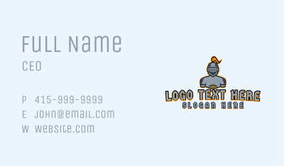 Knight Character Gaming Mascot  Business Card Image Preview