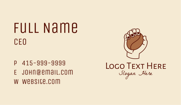 Coffee Farmer Hand  Business Card Design Image Preview