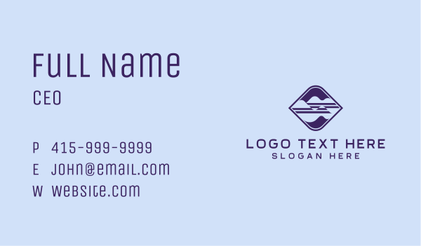 Professional Wave Tech Business Business Card Design Image Preview