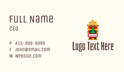 Tribal Colorful Tiki Business Card Image Preview