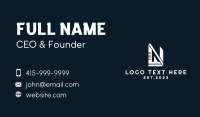 Letter N Corporate Tower  Business Card Preview