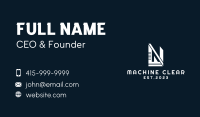 Letter N Corporate Tower  Business Card Image Preview