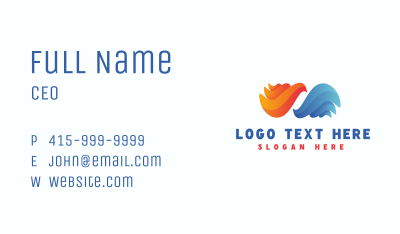 Fire Water Flame Fluid Business Card Image Preview