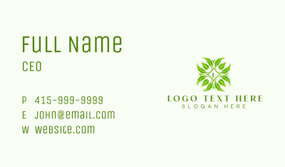 Eco Leaf Agriculture  Business Card Image Preview