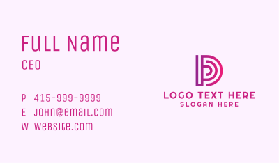 Advertising Firm Letter D Business Card Image Preview