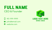 3D Green Construction Block Business Card Image Preview