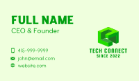 3D Green Construction Block Business Card Image Preview