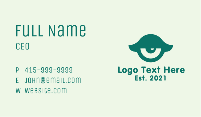 Green Sleepy Eye  Business Card Image Preview