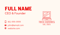 Red Laptop Outline Business Card Image Preview