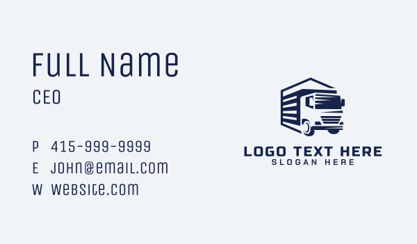 Logistics Transport Tuck Business Card Design Image Preview